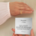 Para Minha Filha - Anel Anti Ansiedade Banhado a Ouro 18k