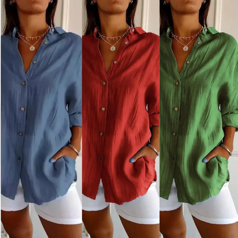 Kit 3 Camisas Ibiza em Linho – Design Semi Plissado